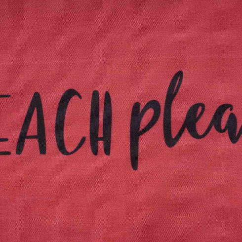 Beach Please Red Printed Tote Bag - Uncommongifts.in